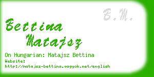 bettina matajsz business card